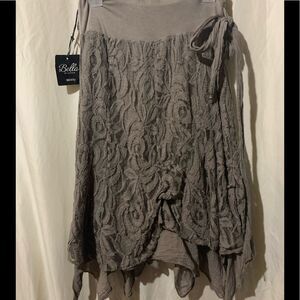 boho lace stretchy skirt